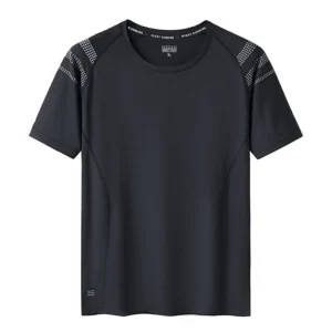 Men S Men Sport Quick Dry Microfiber Round Neck Short Sleeve T-shirt (Fast-dry/Cool-max) Anti-bacterial Training Jersey Yhomie