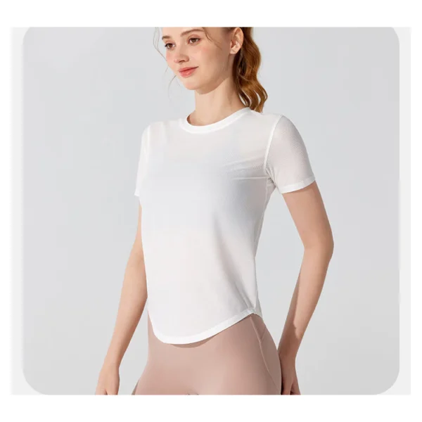 Wmuncc Ladies Summer New Style Sports T-Shirt Loose Quick-Drying Top Running Training Fitness Short Sleeves