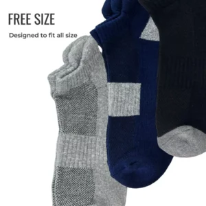 mall inline badge(3 Pair) Depi Men Sport Socks Thick Cushion Cotton Elastane Stoking Lelaki Tebal - Assorted Colour 1BAS4359 (3 Pair) Depi Men Sport Socks Thick Cushion Cotton Elastane